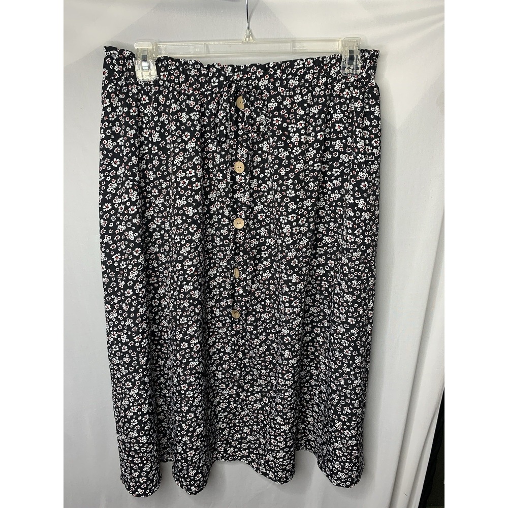 Women's 2X Curve SHEIN Floral Cottage Core MIDI Long Skirt Flowy Maxi Cute